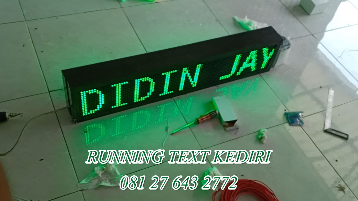 <p>Running text led warna hijau merupakan running text yang paling populer untuk keperluan toko, usaha, maupun sekolah. Running text dapat dibuat bolak-balik dengan warna hijau atau warna lain yaitu merah, biru, kuning, putih. Garansi 1 tahun.</p>
